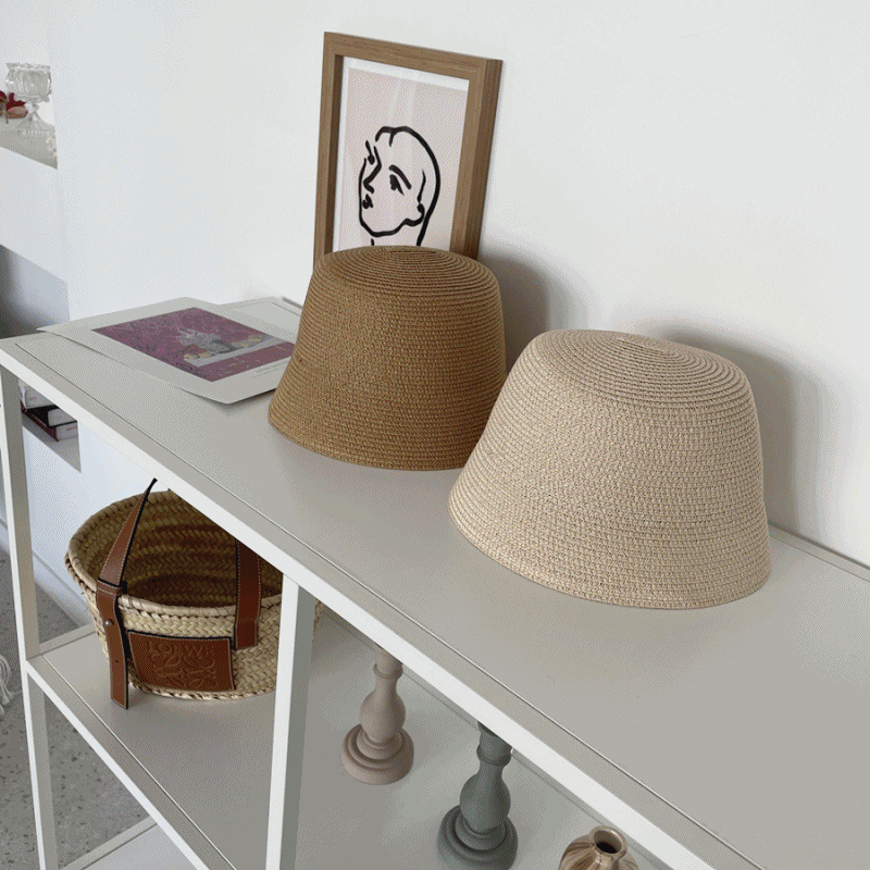 누크 라탄 햇 버킷 모자